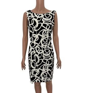 Black and white sheath dress by AB Studio.